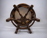 19th Century Dutch Colonial Carved Oak Burgomeister Chair With Original Cushion - Harrington Antiques