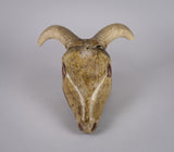19th Century Folk Art Carved Wooden Ram's Head With Horns. - Harrington Antiques