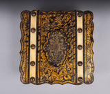 19th Century French Boulle Style Papier Mache Jewellery Box - Harrington Antiques