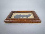 19th Century Hand Painted Silhouette Of A Woman In Leather Frame - Harrington Antiques
