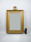 19th Century Royal Portrait Gilt Gesso Crown Frame With Later Bevelled Mirror Plate. - Harrington Antiques