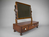 19th Century Victorian Mahogany Table Swing Mirror with Drawers & Orb Feet. - Harrington Antiques