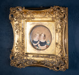19th Century Watercolour & Pencil - Two Young Girls - Harrington Antiques