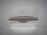 .925 Silver Cigarette Box by Wilhem Binder, c.1961. Military Inscription. - Harrington Antiques