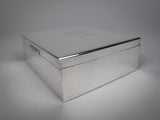 .925 Silver Cigarette Box by Wilhem Binder, c.1961. Military Inscription. - Harrington Antiques