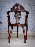 Unusual Victorian Five Leg Mahogany Tub Chair