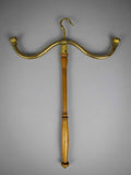 Brass and Golden Oak Barrister Wig and Gown Stand, c.1890-1910. - Harrington Antiques