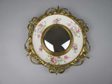 Clarice Cliff Staffordshire Ceramic and Brass Floral Mirror, c.1950s. - Harrington Antiques