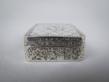 Continental .925 Silver Pill Box With Silver Gilt Interior by SJ&JM, 1970. - Harrington Antiques