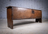 Early 17th Century Oak Six Plank Narrow Chest / Coffer - Harrington Antiques