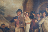 Early 19th Century Oil On Board - A Fracus Outside Chapel - Harrington Antiques