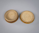 Early 20th Century Harlequin Painted Treen Snuff Box. - Harrington Antiques