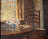 Early 20th Century Interior Scene, signed 'G. Macdonald'. Oil on Canvas. - Harrington Antiques