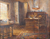 Early 20th Century Interior Scene, signed 'G. Macdonald'. Oil on Canvas. - Harrington Antiques