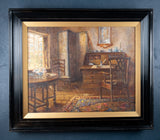 Early 20th Century Interior Scene, signed 'G. Macdonald'. Oil on Canvas. - Harrington Antiques