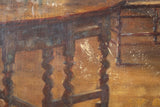 Early 20th Century Interior Scene, signed 'G. Macdonald'. Oil on Canvas. - Harrington Antiques