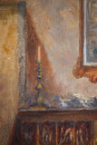 Early 20th Century Interior Scene, signed 'G. Macdonald'. Oil on Canvas. - Harrington Antiques