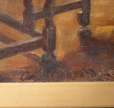 Early 20th Century Interior Scene, signed 'G. Macdonald'. Oil on Canvas. - Harrington Antiques