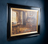 Early 20th Century Interior Scene, signed 'G. Macdonald'. Oil on Canvas. - Harrington Antiques