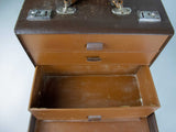 Early 20th Century Leather Three Drawer Doctors' Case. - Harrington Antiques