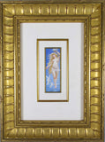 Early 20th Century Miniature Of Nude Female With Doves In Gilt Frame - Harrington Antiques