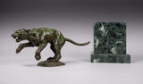 Fine Bronze Jaguar Sculpture On Marble Plinth - Signed 'S. Maclaurin'. - Harrington Antiques