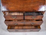 Fine George II Chippendale Period Bureau Bookcase With Bramah Lock. - Harrington Antiques