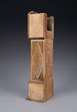Folk Art Carved Grandfather Clock Pocket Watch Holder - Harrington Antiques