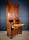 George III Mahogany Bookcase Bureau - Harrington Antiques