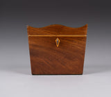 George III Mahogany Serpentine Top Tea Caddy, c.1790 - Harrington Antiques