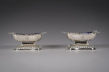 George III Silver Pedestal Open Salts by Samuel Hennell & John Terry, 1814. - Harrington Antiques