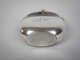 George V Silver & Crocodile Leather Hip Flask by E A Jacob, London, 1914. - Harrington Antiques