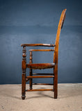 Georgian East Anglian Fruitwood & Ash 'Button Back' Country Chair - Harrington Antiques