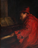 Herbert Johnson Harvey (1884-1928) - Clown At Piano. Oil On Canvas. - Harrington Antiques