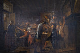 Large 18th Century Oil In Manner of Pieter Jansz Quast (1605-1647) - Tavern Fight Over A Card Game - Harrington Antiques