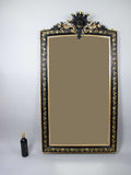 Large 19th Century French Napoleon III Black & Gold Figural Lion Mirror, c.1870 - Harrington Antiques