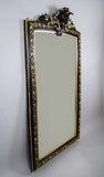 Large 19th Century French Napoleon III Black & Gold Figural Lion Mirror, c.1870 - Harrington Antiques