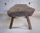 Large Early 19th Century Single Slab Oak Pig Bench. - Harrington Antiques