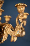 Large Pair Of Gilded Neoclassical Style 7-Branch Candelabra - Harrington Antiques