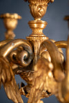Large Pair Of Gilded Neoclassical Style 7-Branch Candelabra - Harrington Antiques
