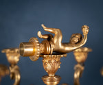Large Pair Of Gilded Neoclassical Style 7-Branch Candelabra - Harrington Antiques