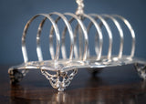 Large Sterling Silver Toast Rack by John Evans II, London, 1848 - Harrington Antiques