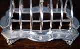 Large Sterling Silver Toast Rack by John Evans II, London, 1848 - Harrington Antiques