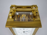 Mappin & Webb Brass Carriage Clock With Plaque Attributing to Sultanate of Oman, c.1985. - Harrington Antiques