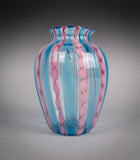 Mid-Century Venetian Ribbon Glass Vase - Harrington Antiques