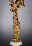 Pair Of 19th Century French Gilt Ormolu Figural Candelabra, c.1880 - Harrington Antiques