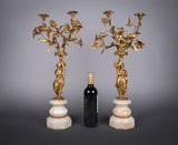 Pair Of 19th Century French Gilt Ormolu Figural Candelabra, c.1880 - Harrington Antiques