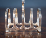 Pair of Art Deco Sterling Silver Toast Racks by Synyer & Beddoes, 1926 - Harrington Antiques