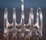 Pair of Art Deco Sterling Silver Toast Racks by Synyer & Beddoes, 1926 - Harrington Antiques
