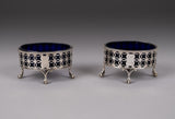 Pair Of George III Sterling Silver Salts by Edward Lowe, London, 1770. - Harrington Antiques